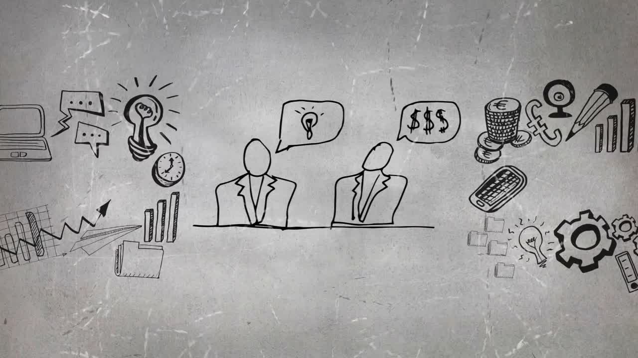 Digital komposit af et forretningsmøde