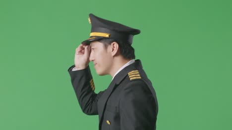 pilot saluting