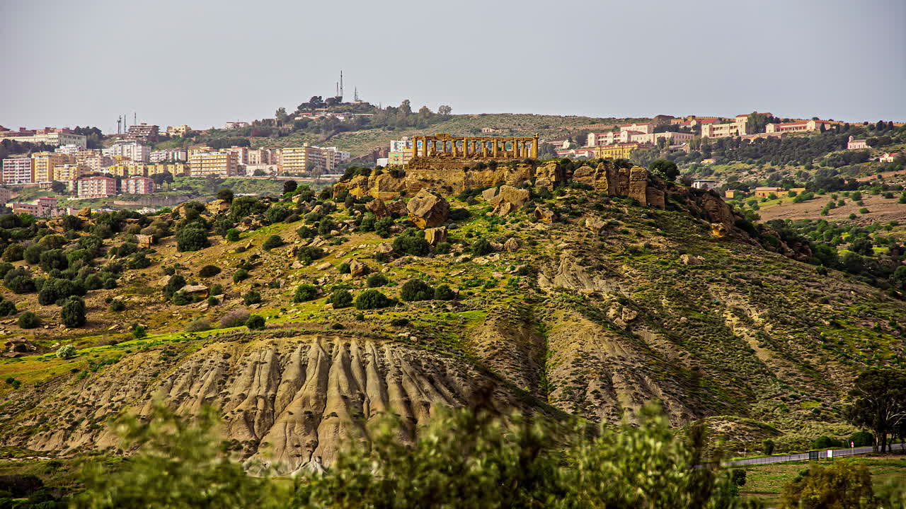 vista del valle de los templos en agrigento, sicilia