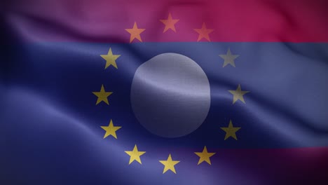 la bandera de la ue en el fondo 4k