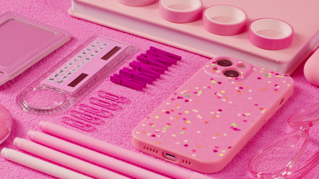 Pink Aesthetic School Supplies