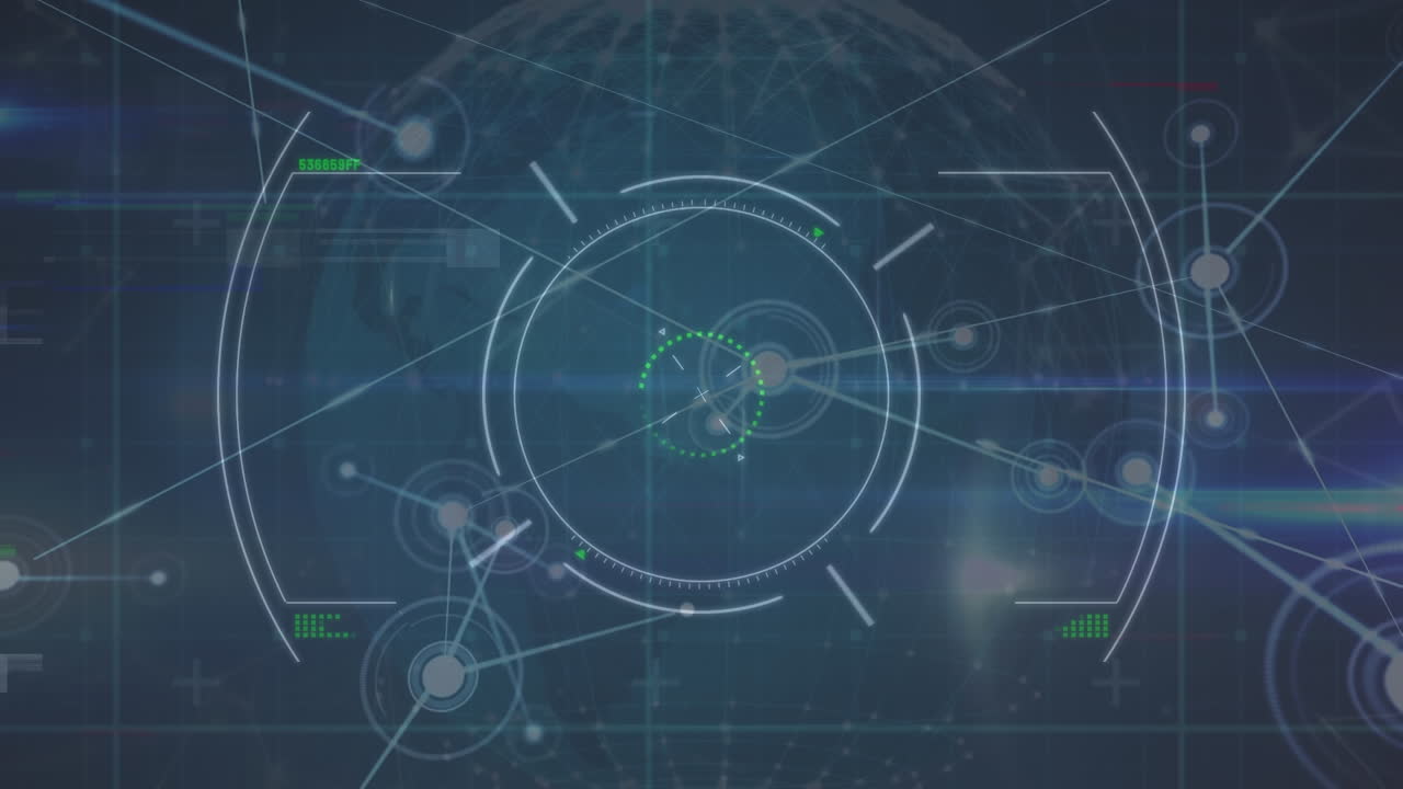 animación de la red de conexiones en todo el mundo