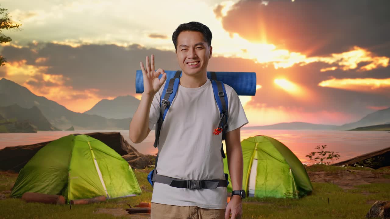 Happy Camper at Sunrise