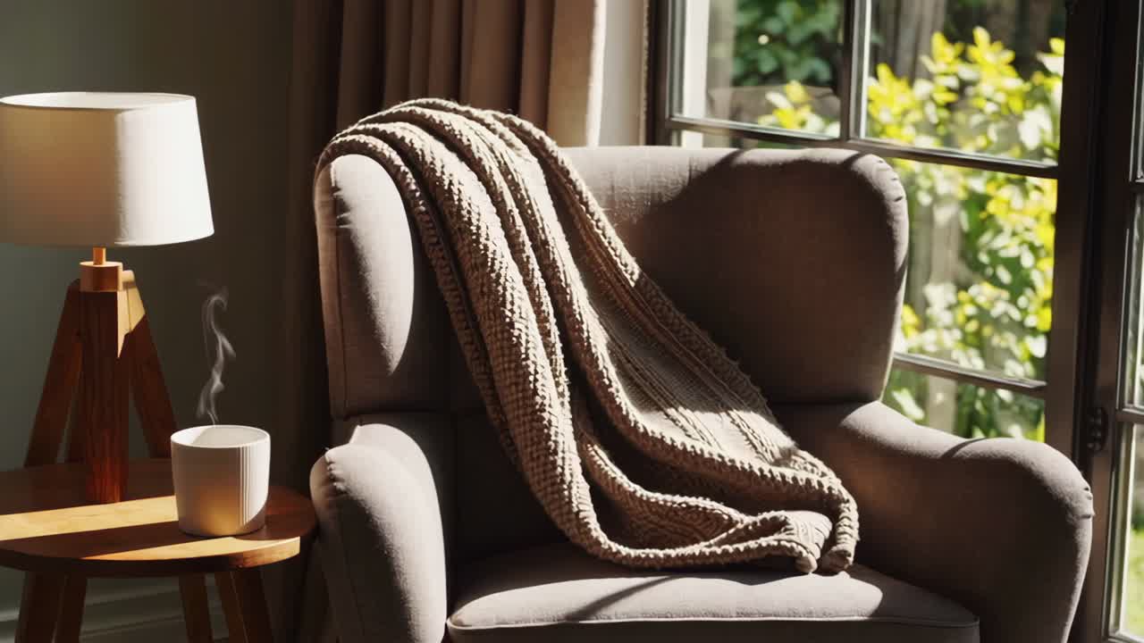 un rincón acogedor junto a la ventana.