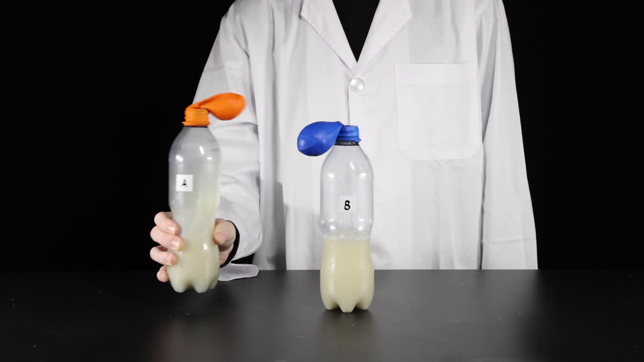 가스 생산과 풍선 부풀이를 증명하는 실험