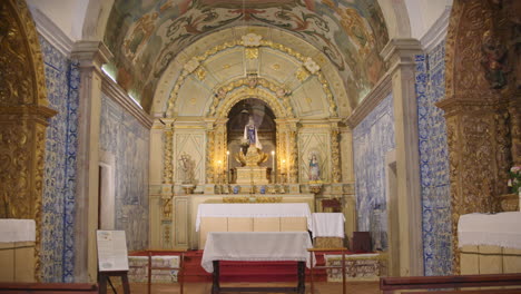 our lady of sorrow chapel in central portugal slow motion wide shot