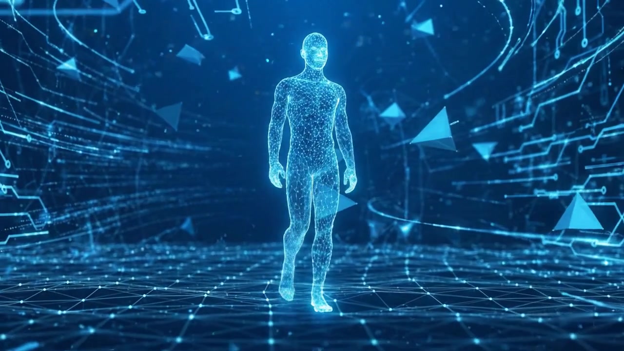 Visualizzazione medica digitale della silhouette umana