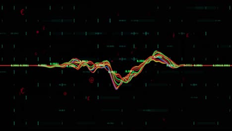 animation of data processing over black background