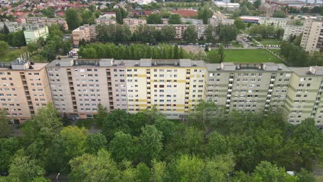 Flying-over-residential-buildings-with-drone