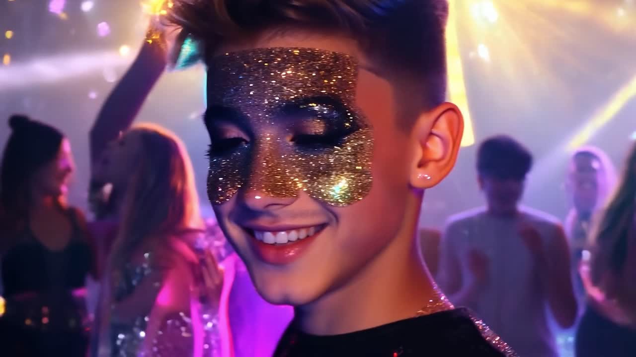 hombre en una fiesta de club nocturno