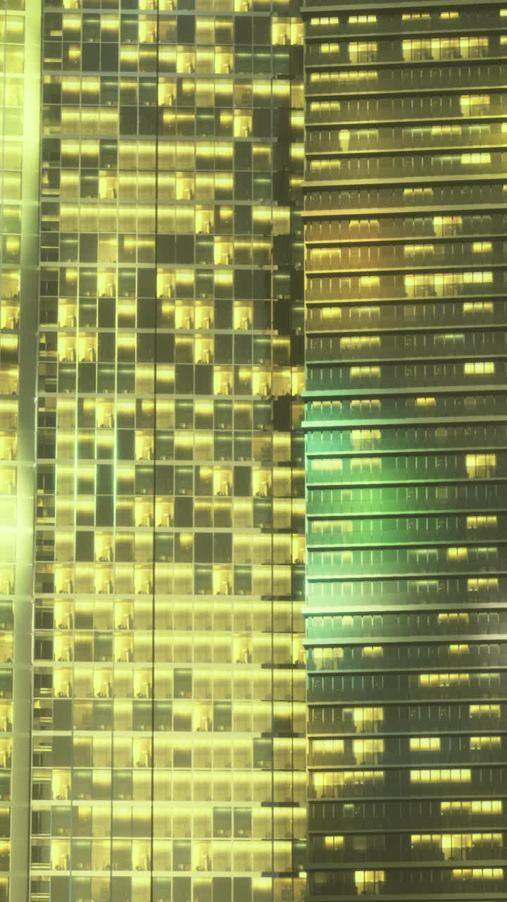 Futuristic facade reflecting technological and sustainable themes