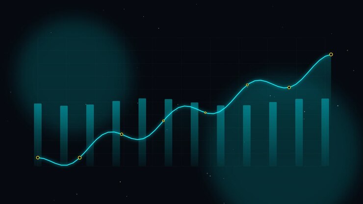 Animated Line Graph Showing Upward Growth Trend