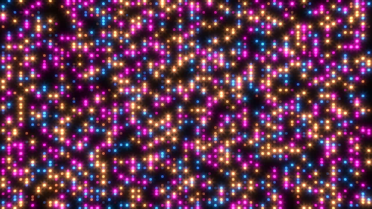 Colorful dot pattern on black background