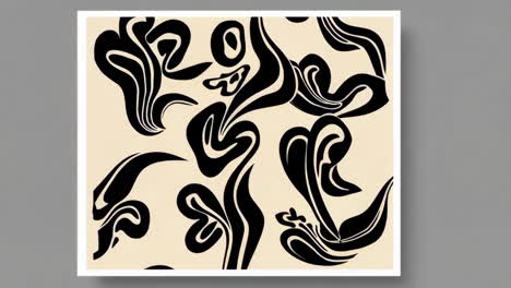abstract black and beige organic pattern