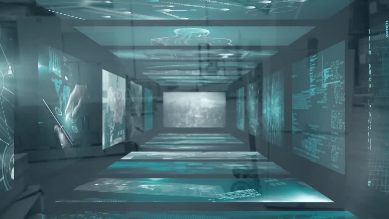 창고 위의 화면에 있는 데이터의 애니메이션