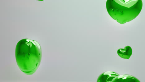 green balloon hearts
