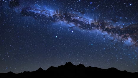milky way over mountains at night