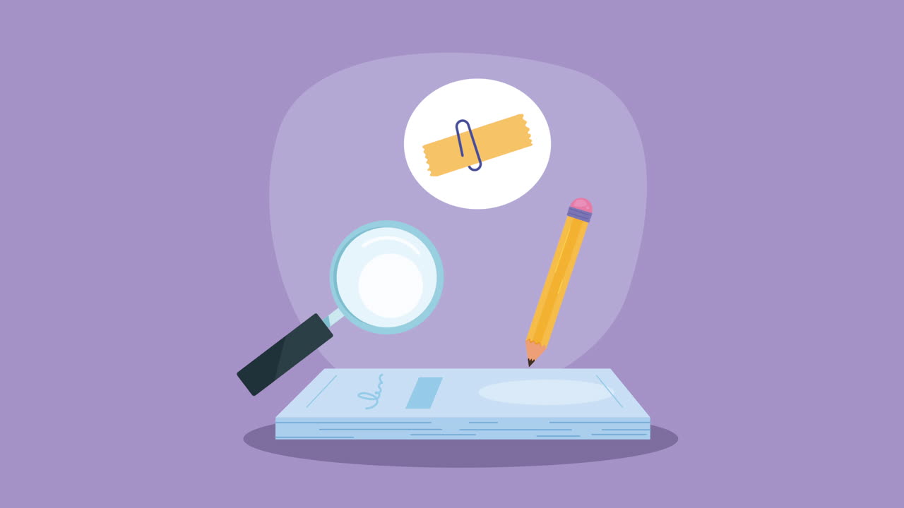 documentos archivos papeles formatos animación