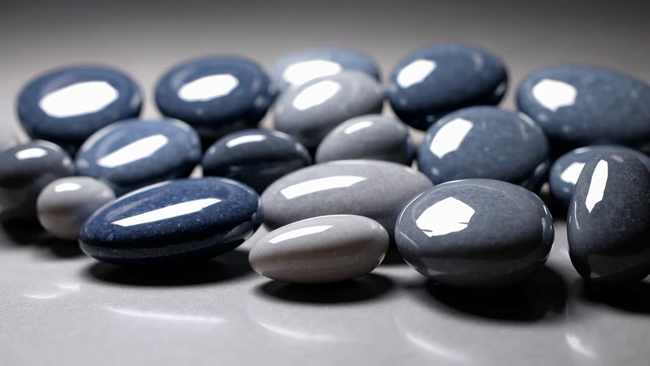 Decorative Gray and Blue Stones