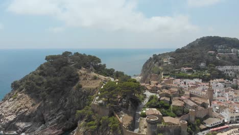 rocky coast with ancient town