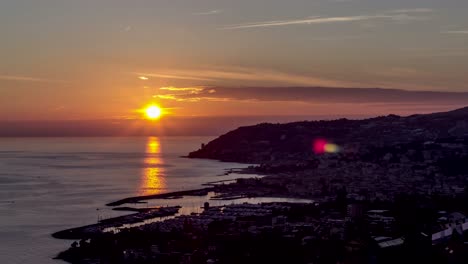 Timelapse-over-city-of-Sanremo-and-harbor