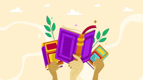 manos con libros abiertos