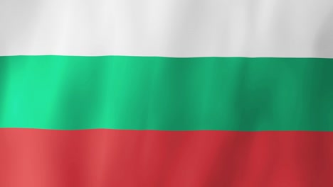 realistic bulgaria flag waving in the wind. 4k animation.