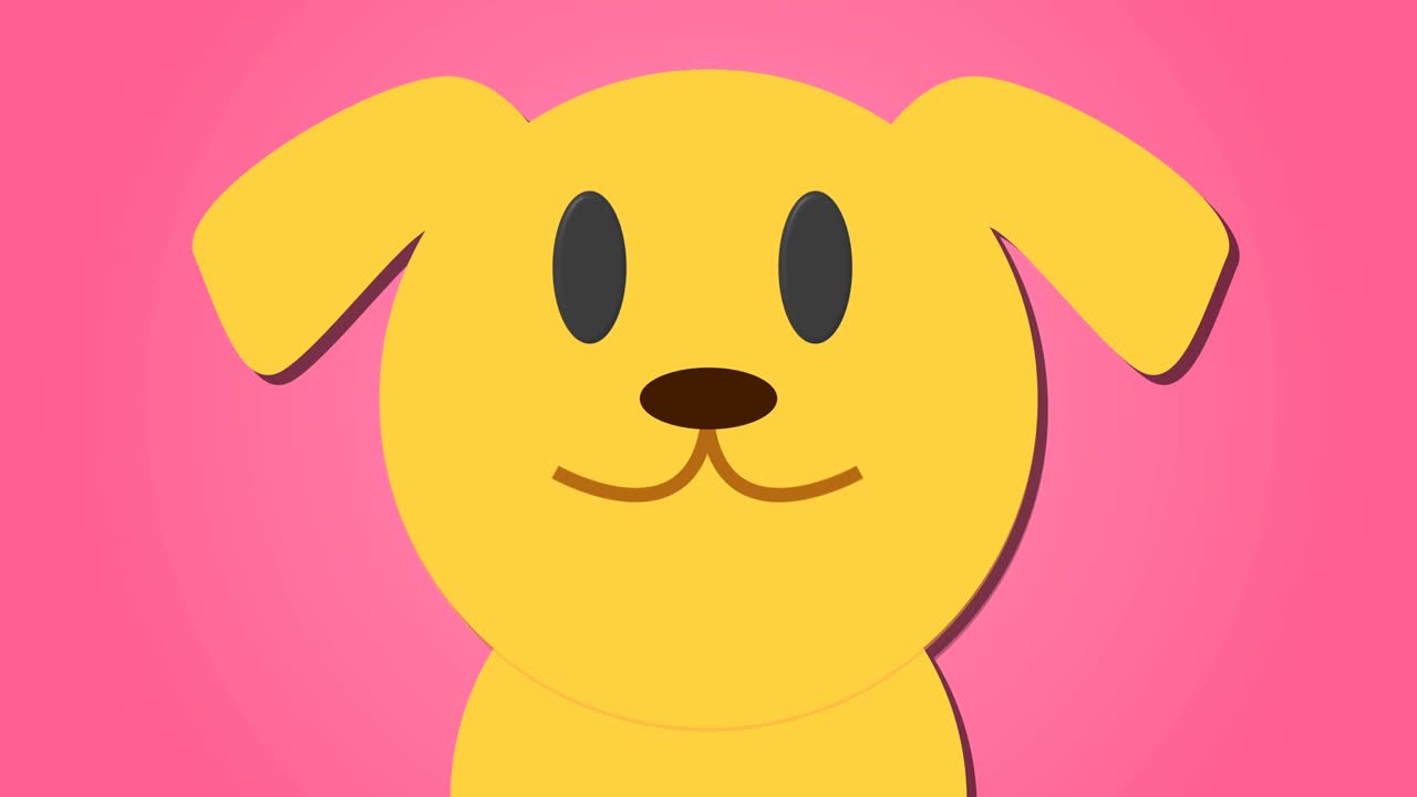 귀여운 만화 개 골든 라브라도 루프의 클로즈업