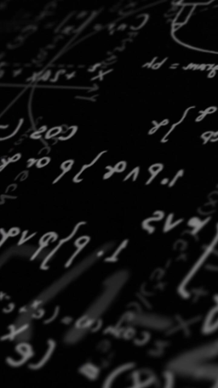 Animation of mathematical equation and diagrams against illuminated server rack in server room