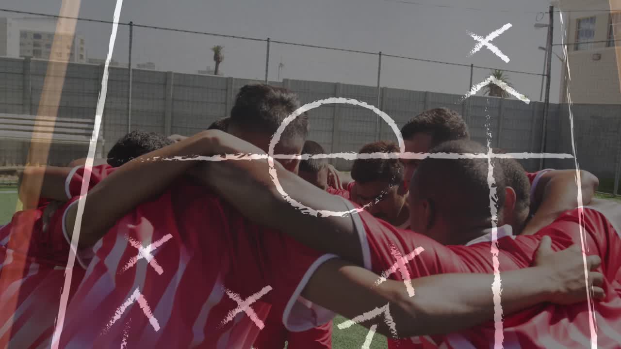 검은 바탕 위에 게임 계획의 드로잉의 애니메이션