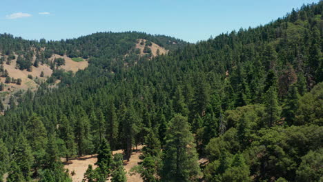 tehachapi mountains in summer - parallax effect by tilting up during an aerial descent