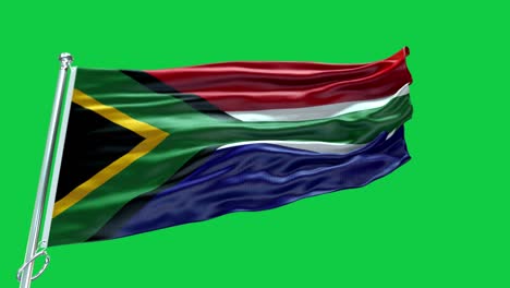 4k highly detailed flag of south africa - south africa flag high detail - national flag south africa wave pattern loopable elements