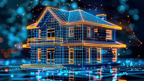 digital wireframe house design