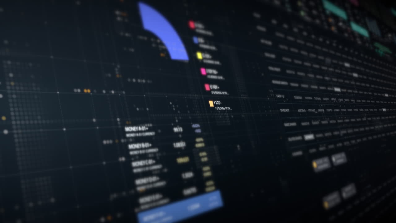 Dynamic data visuals for business info graphics, animated charts, and data-driven insights for a business meeting mock-up. Explore the world of trading, stock exchanges, and crypto