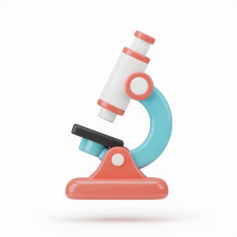 colorful toy microscope 3d icon