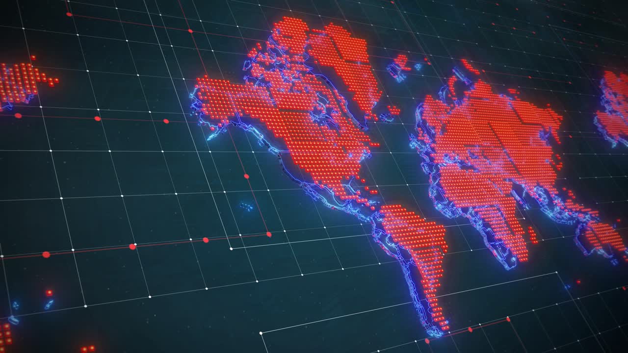 현대 4k cg 세계 지도 애니메이션