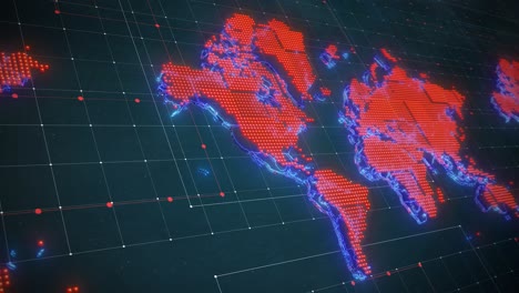 animación de mapa del mundo 4k cg moderno