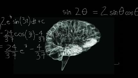 animation of brain with technology and data processing