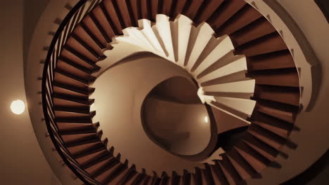 elegant spiral staircase looking up