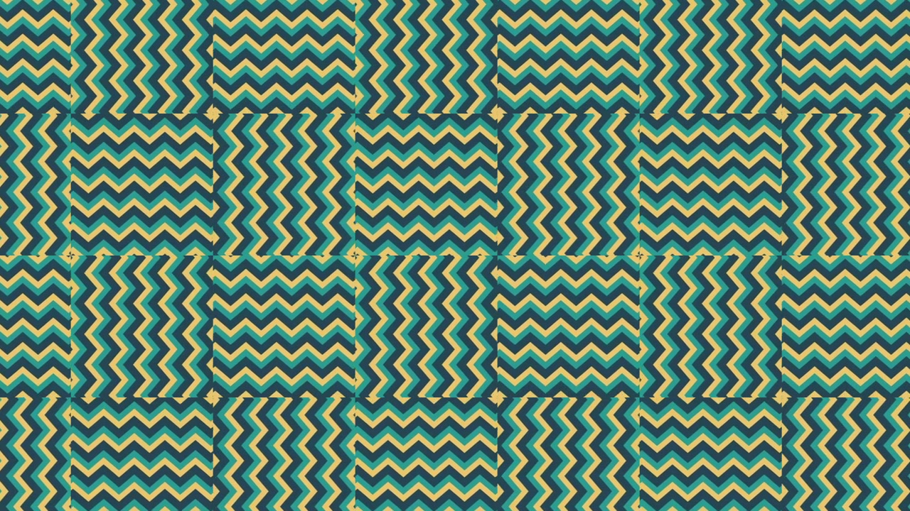 Dynamic Abstract Zigzag Pattern with Shifting Geometric Lines