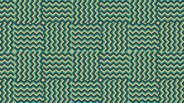 Dynamic Abstract Zigzag Pattern with Shifting Geometric Lines