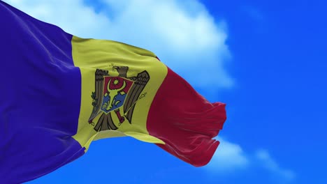 un bucle sin costuras de la bandera de moldavia.