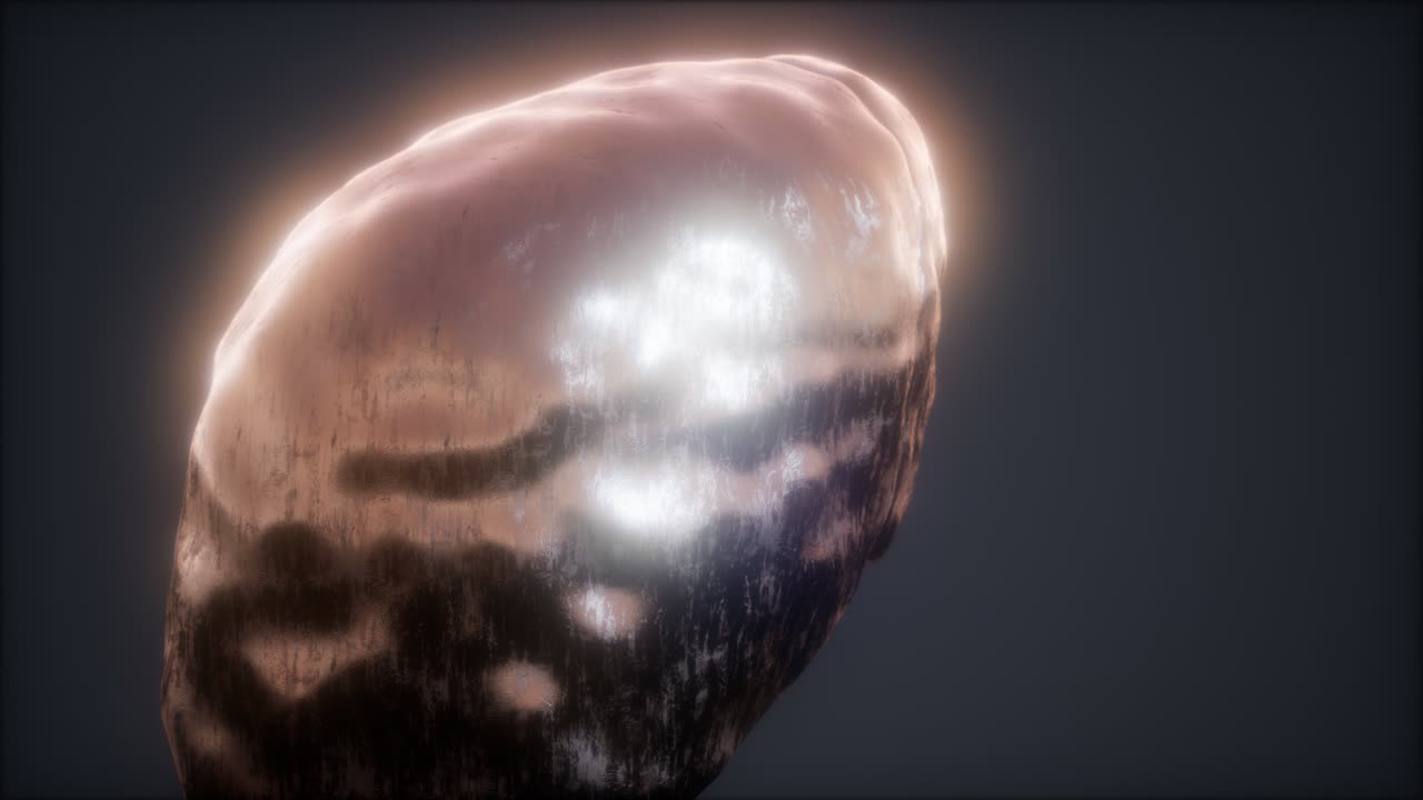 3d 루프는 인간의 간의 의학적으로 정확한 애니메이션을 보여줍니다.