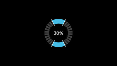 Gráfico-Circular-De-0-A-30%-De-Porcentaje-De-Infografías-Cargando-Anillo-Circular-O-Transferencia,-Descarga-De-Animación-Con-Canal-Alfa.