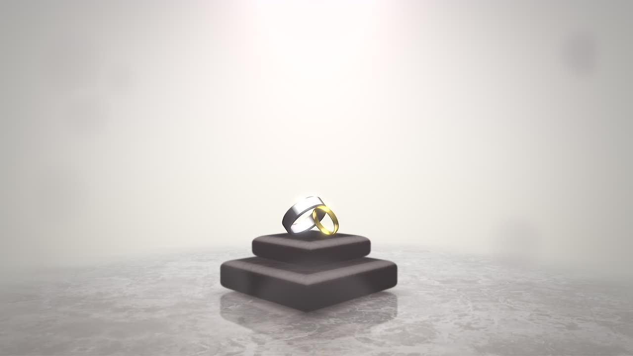 모션 배경 1 결혼식 날짜에 사랑의 근접 촬영 반지