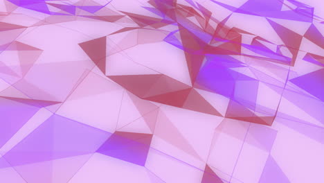 animación de una red de conexiones flotando sobre un fondo rosado y púrpura