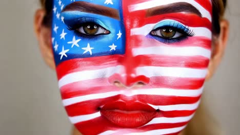 american flag face paint makeup