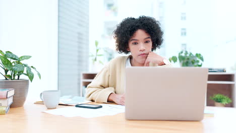 Thinking,-planning-and-business-woman-with-laptop