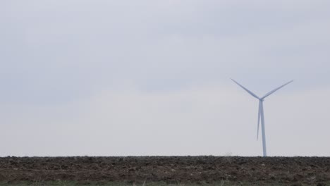 wind turbine generating renewable energy at the wind farm