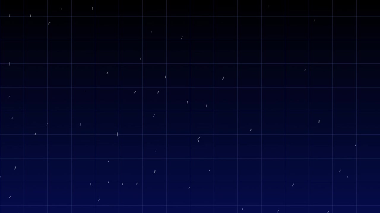 Abstract Digital Grid Background with Falling Particles
